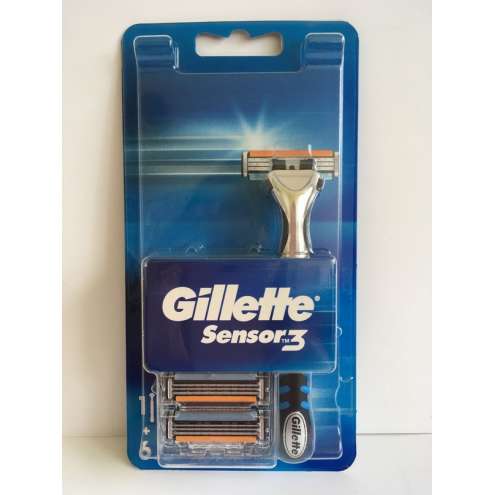 Gillette Sensor3 Бритвенный станок + 3 смен. кассеты
